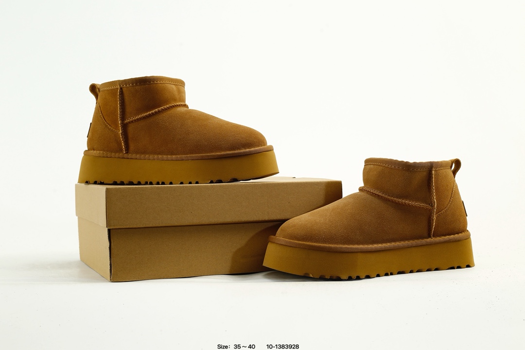 UGG Platform Mini Snow Boots Chestnut