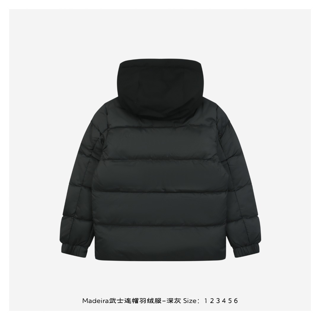 Moncler Madeira Hooded Down Jacket Dark Gray