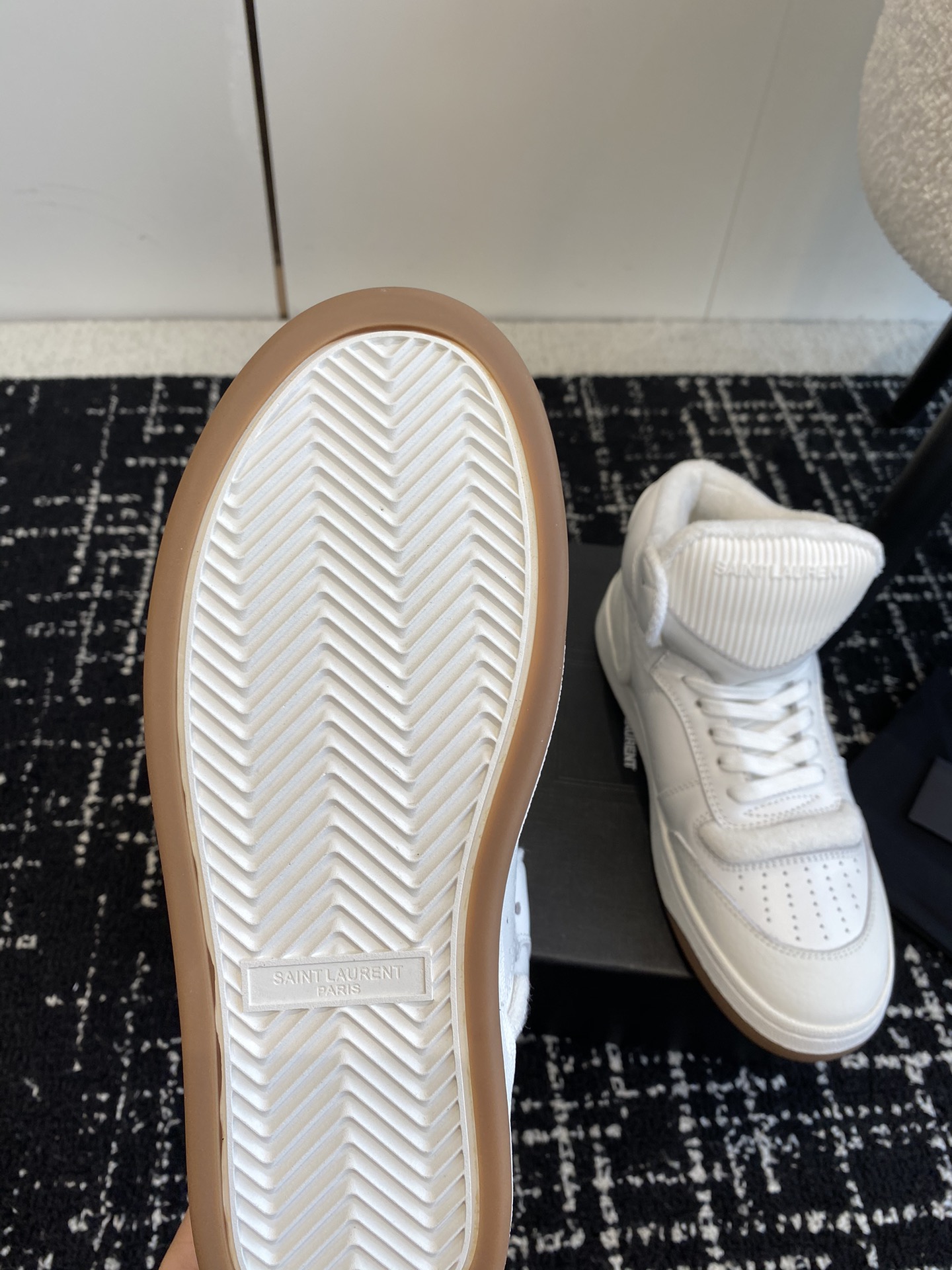 YSL SL80 High-Top Sneakers White