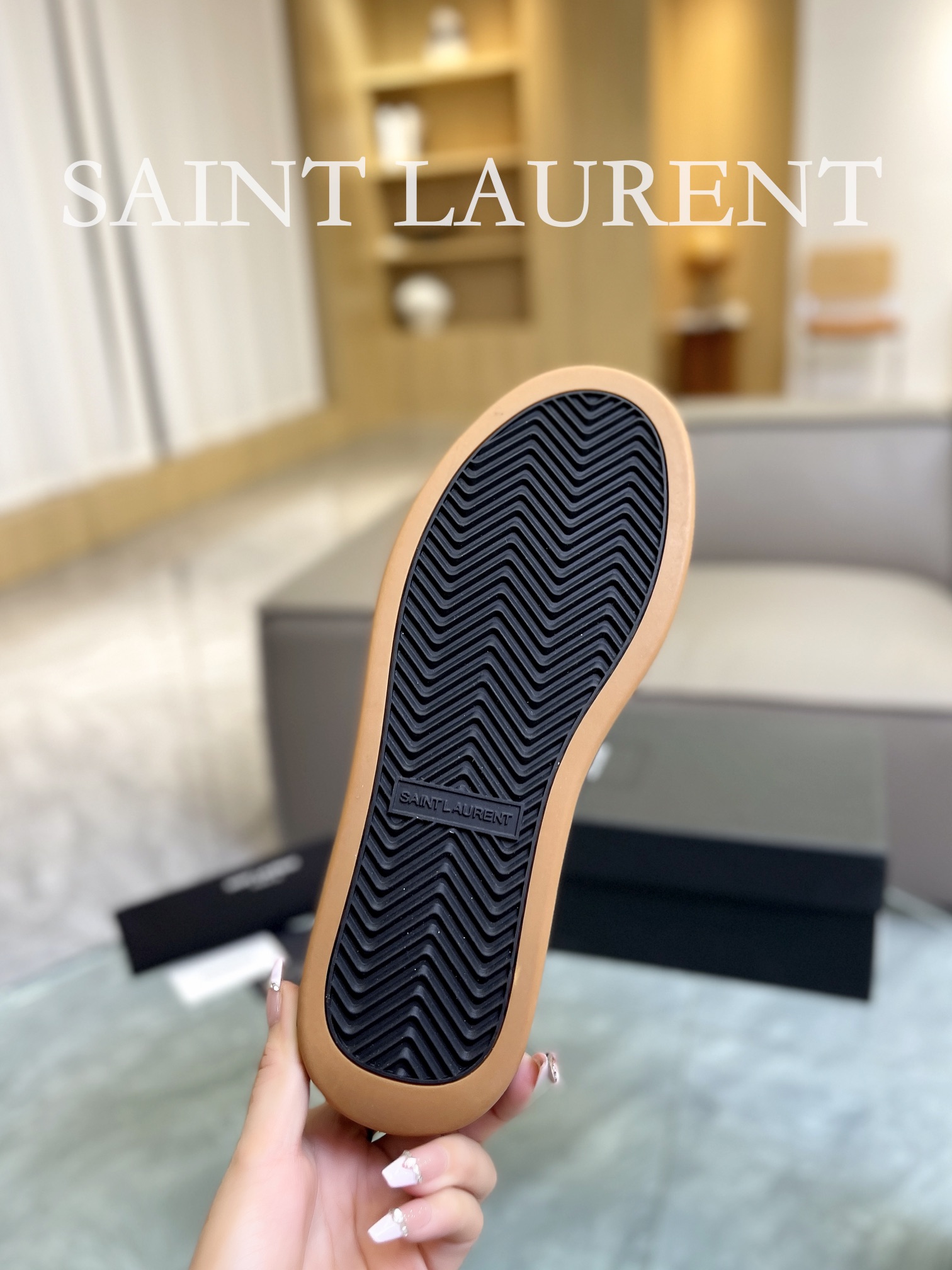 YSL SL61 Leather Sneakers Black