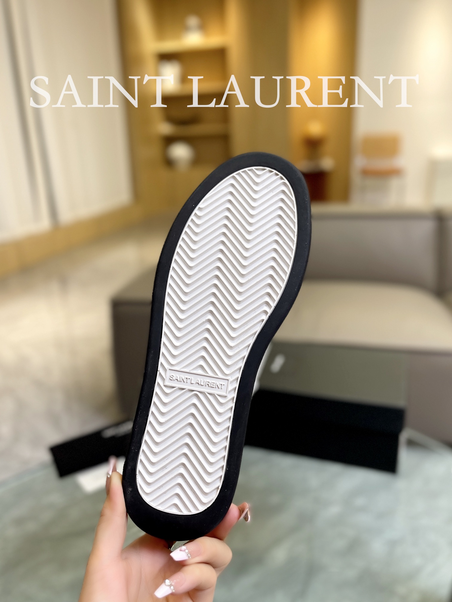 YSL SL61 Leather Sneakers White