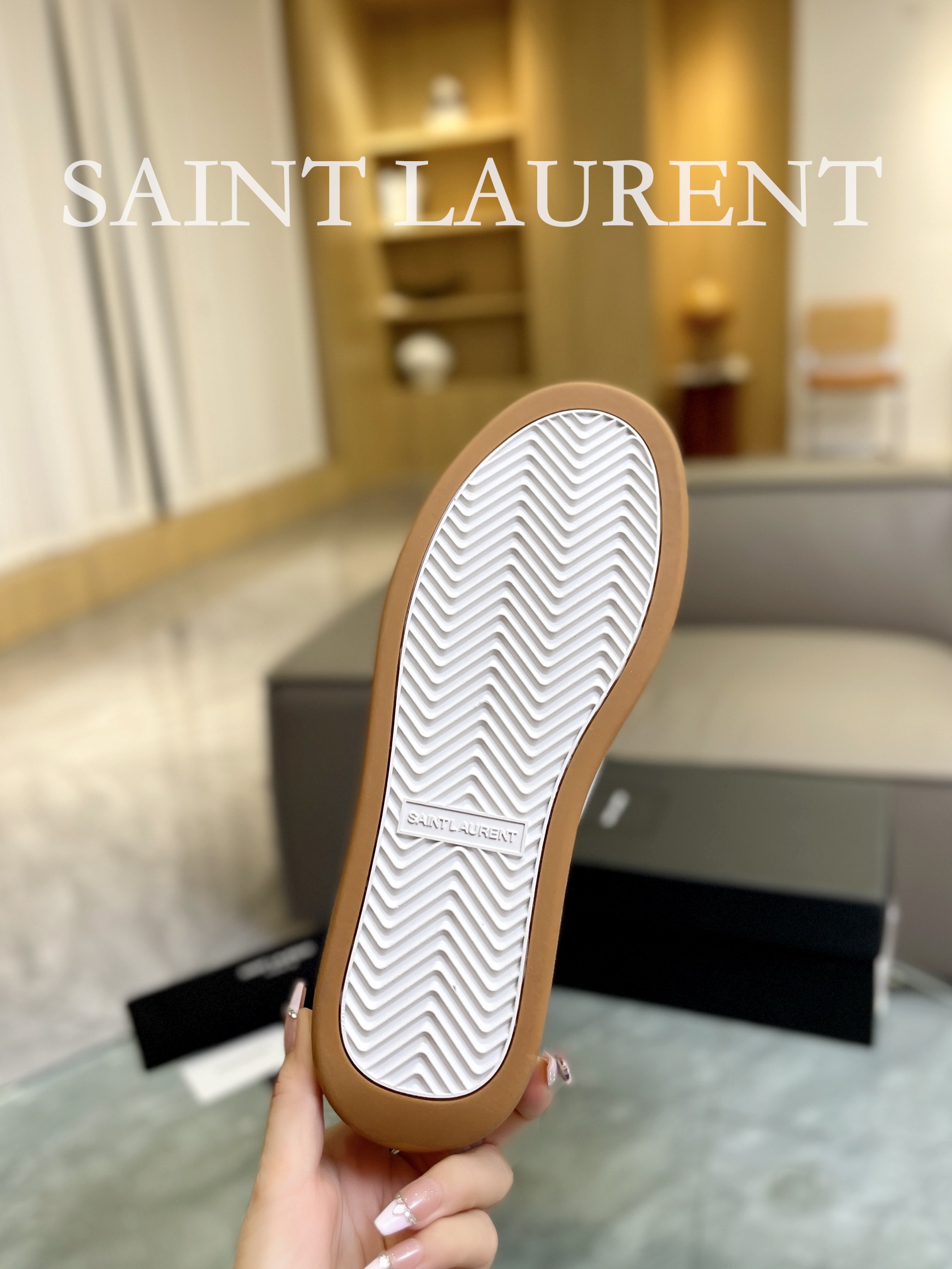 YSL SL61 Leather Sneakers White
