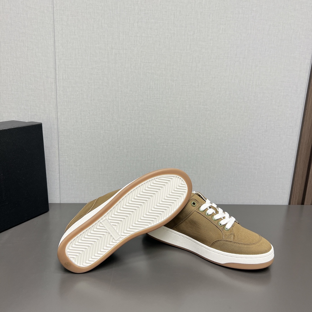 YSL SL61 Canvas Low-Top Sneakers Khaki
