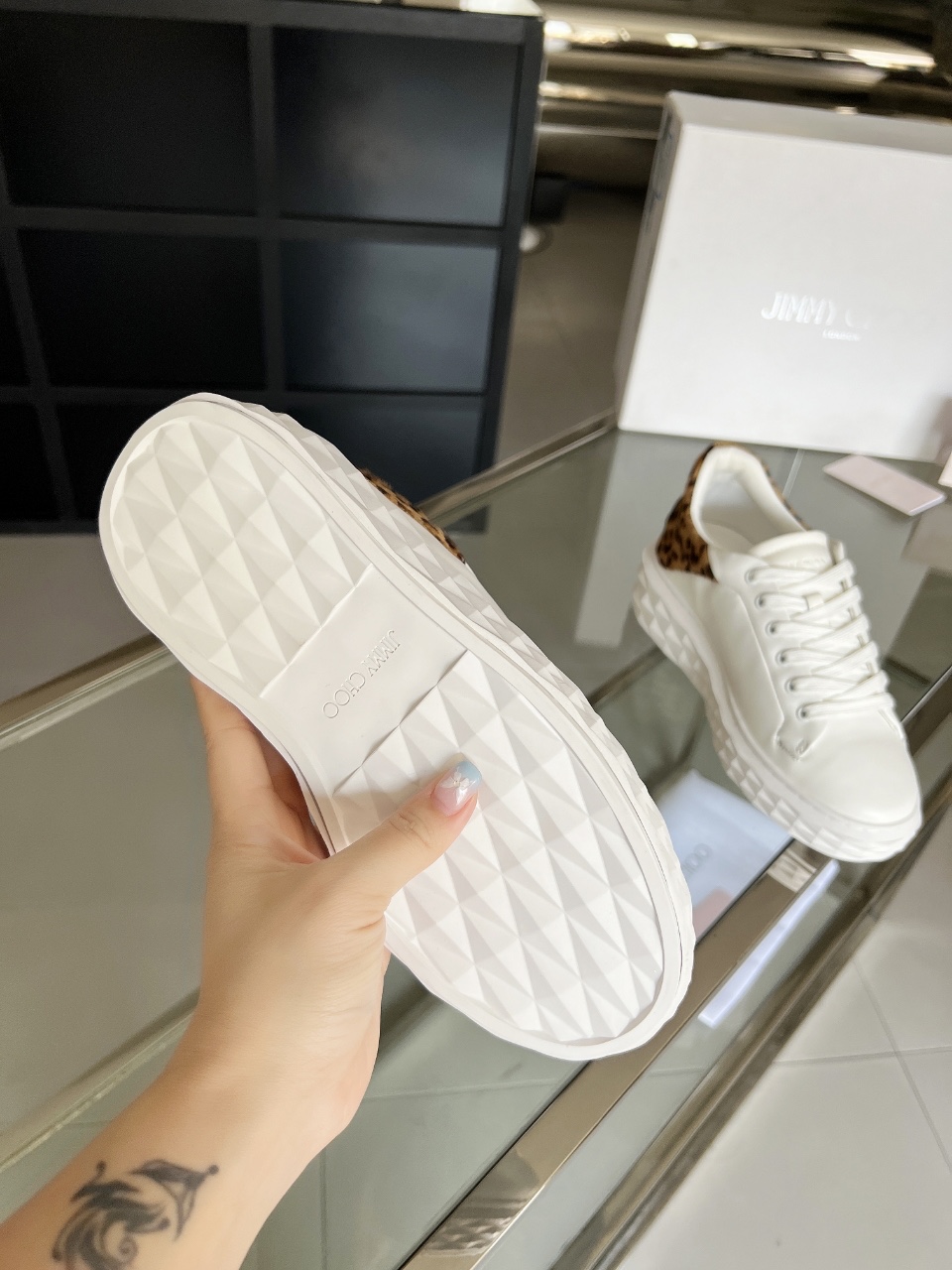Jimmy Choo Diamond Sneakers White