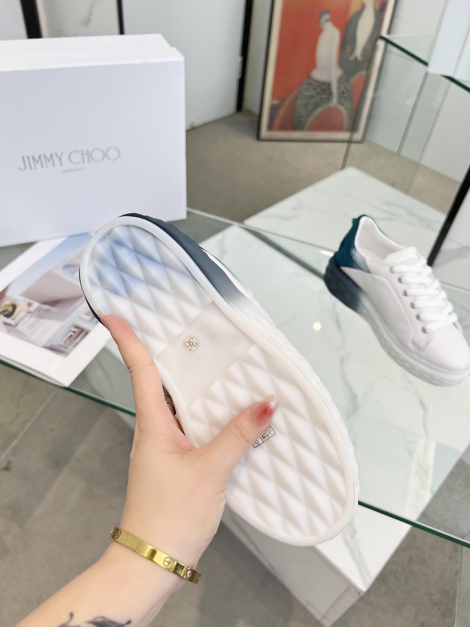 Jimmy Choo Diamond Sneakers White