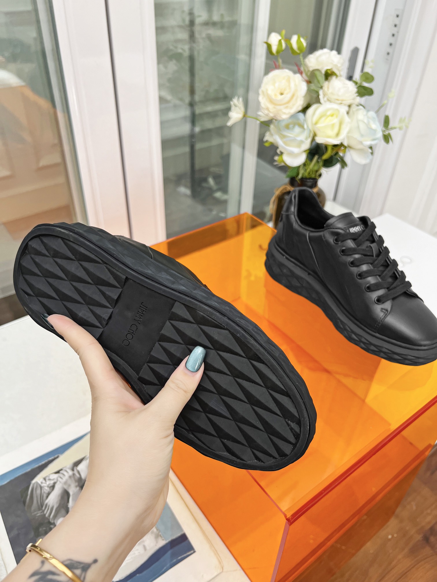 Jimmy Choo Diamond Sneakers Black