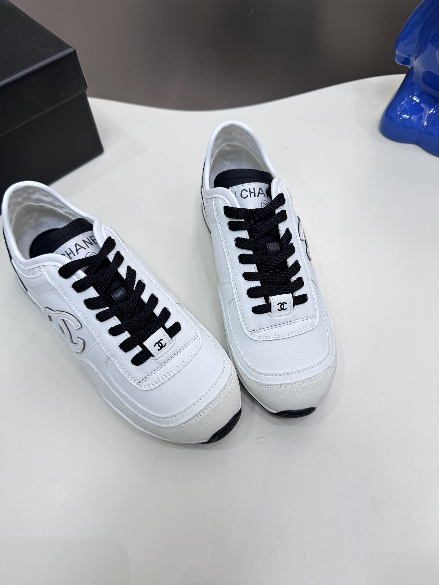 Chanel Platform Panda Sneakers White/Black