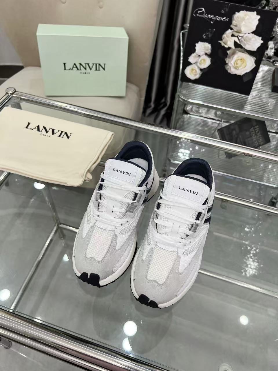 Lanvin Clay Runner Sneakers White