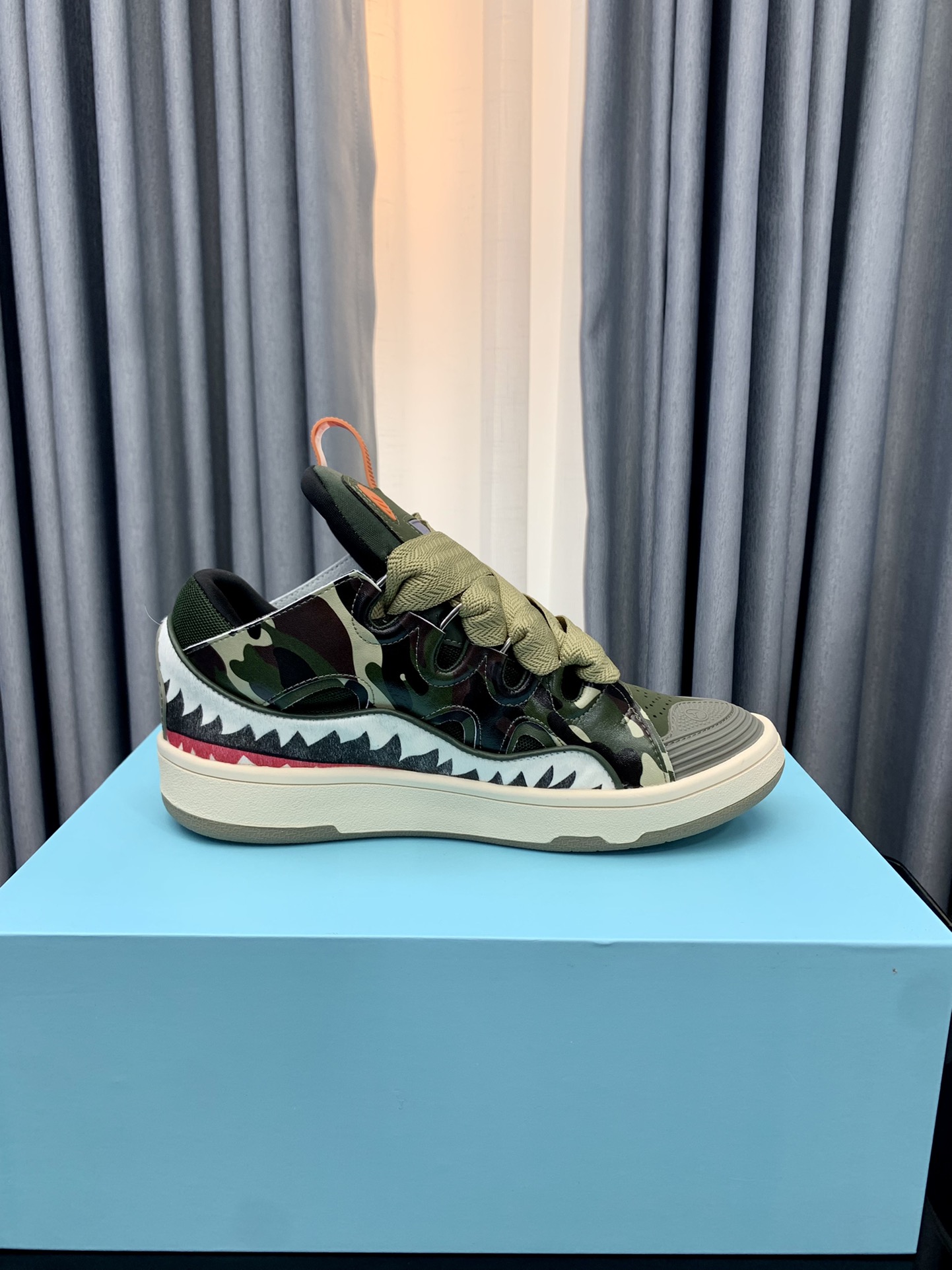 Lanvin Camo Leather Sneakers Multi
