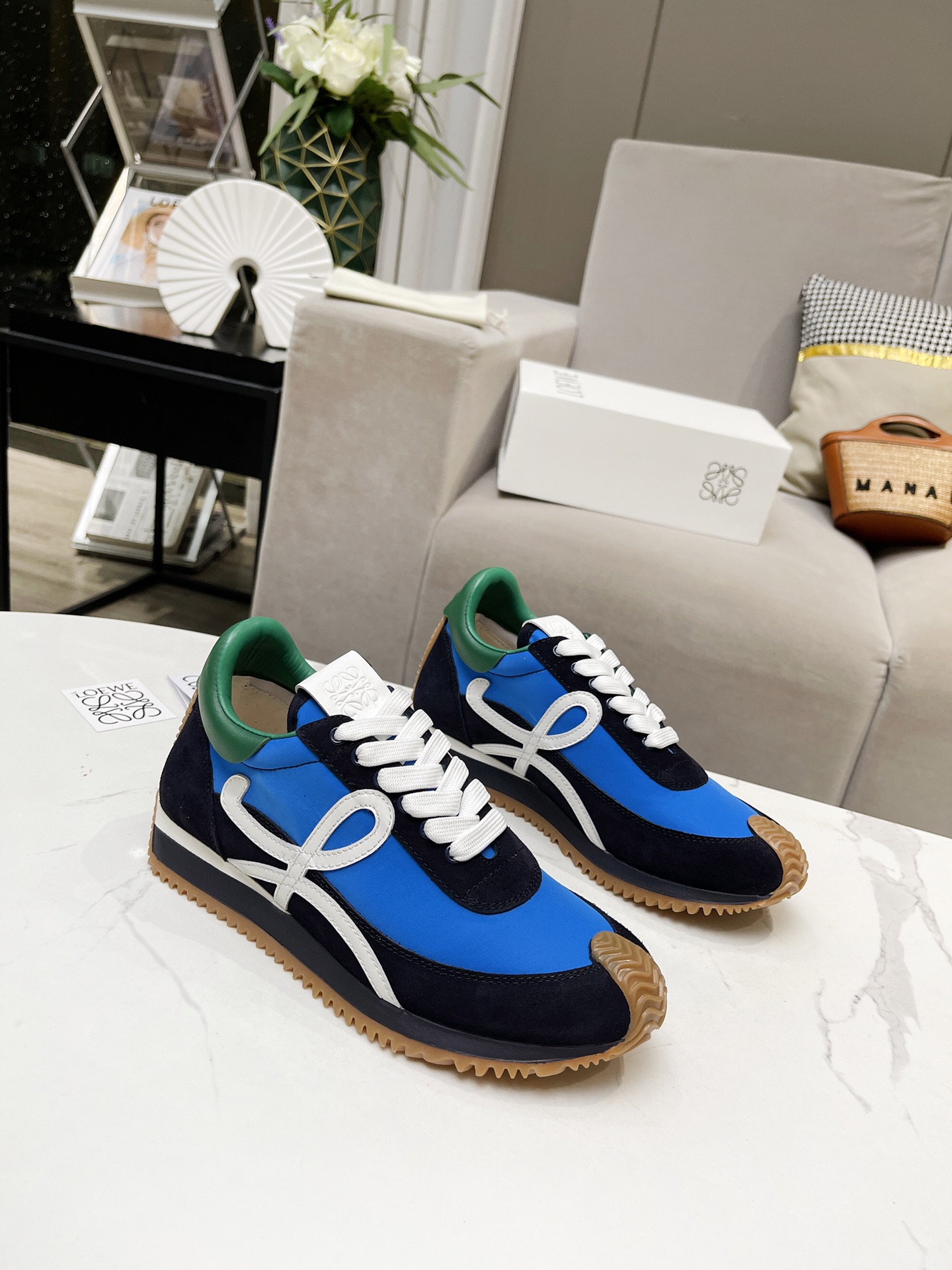 Loewe Hidden Lift Retro Sneakers Blue/Green