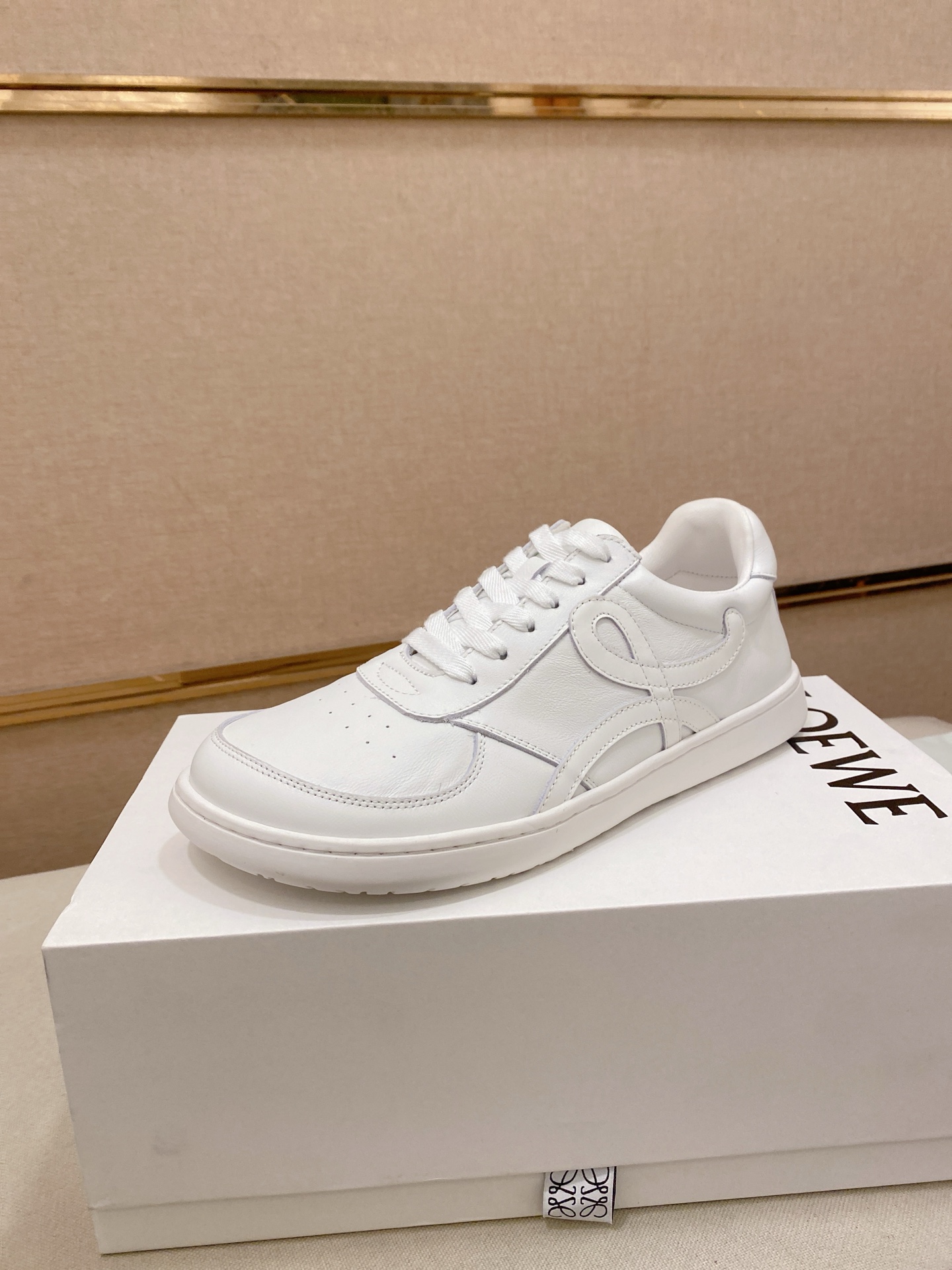 Loewe Lightweight Leather Sneakers White
