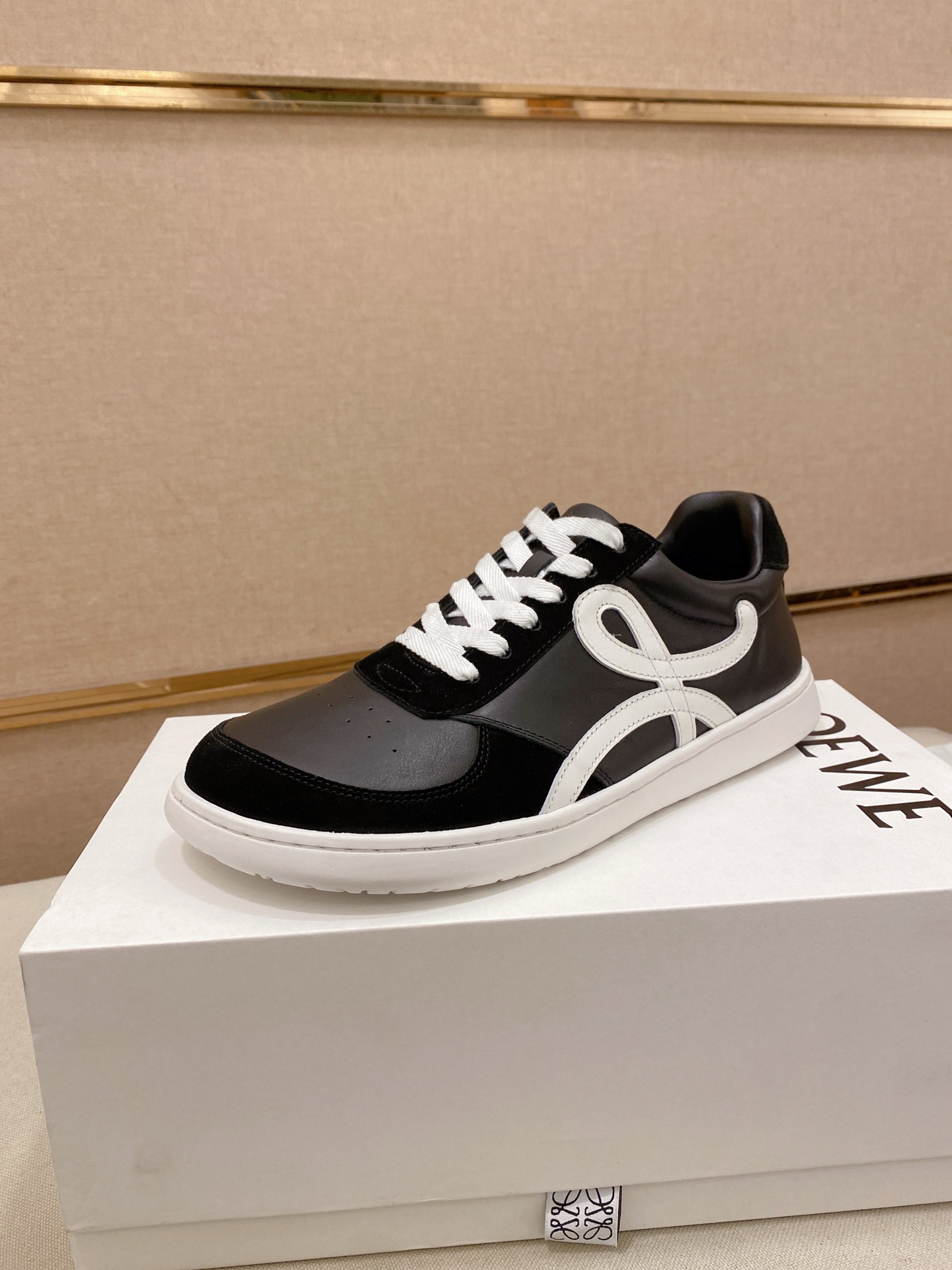 Loewe Trainer Low Sneakers Black/White