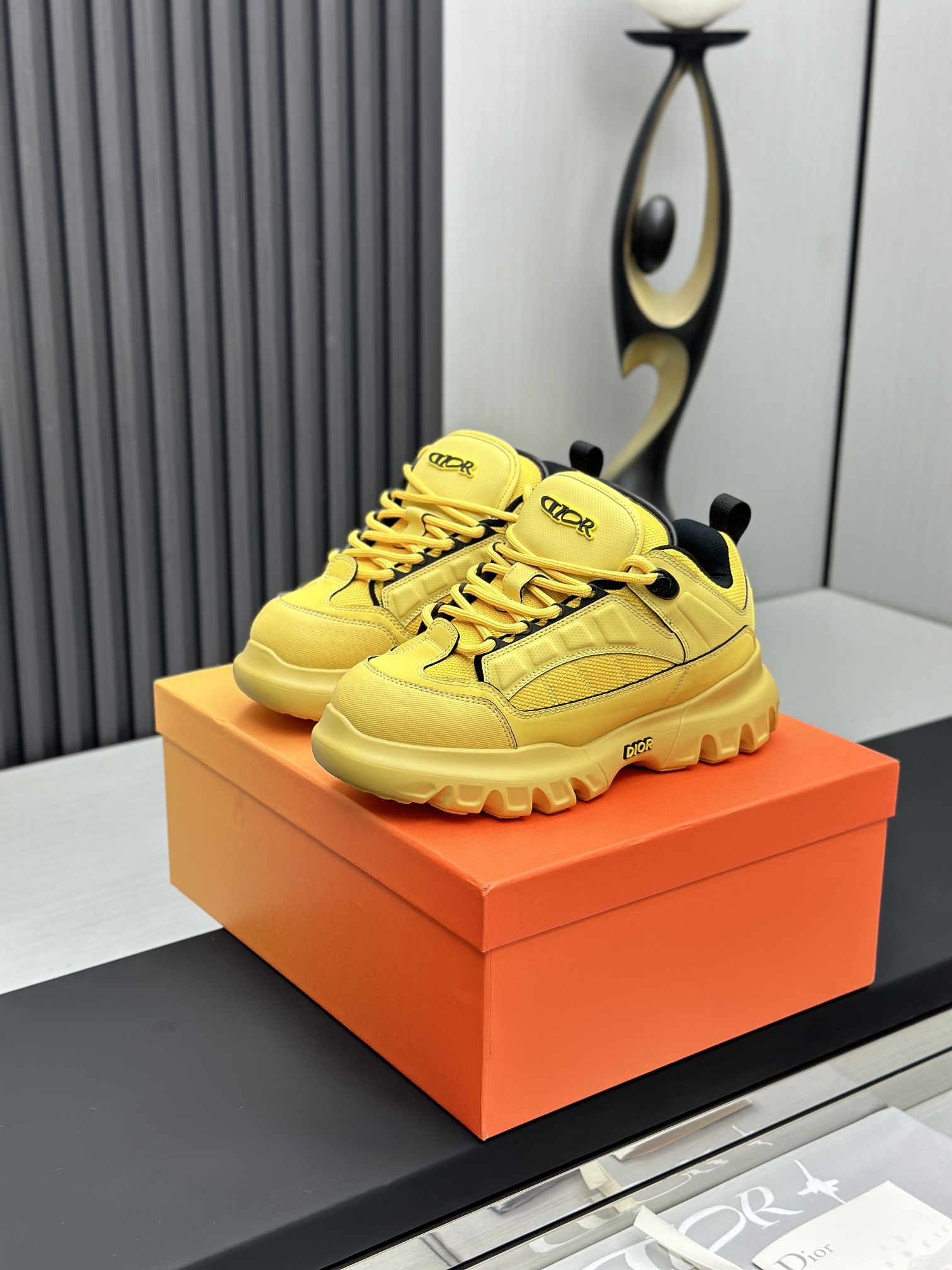 Dior Chunky Runner Sneakers Yellow