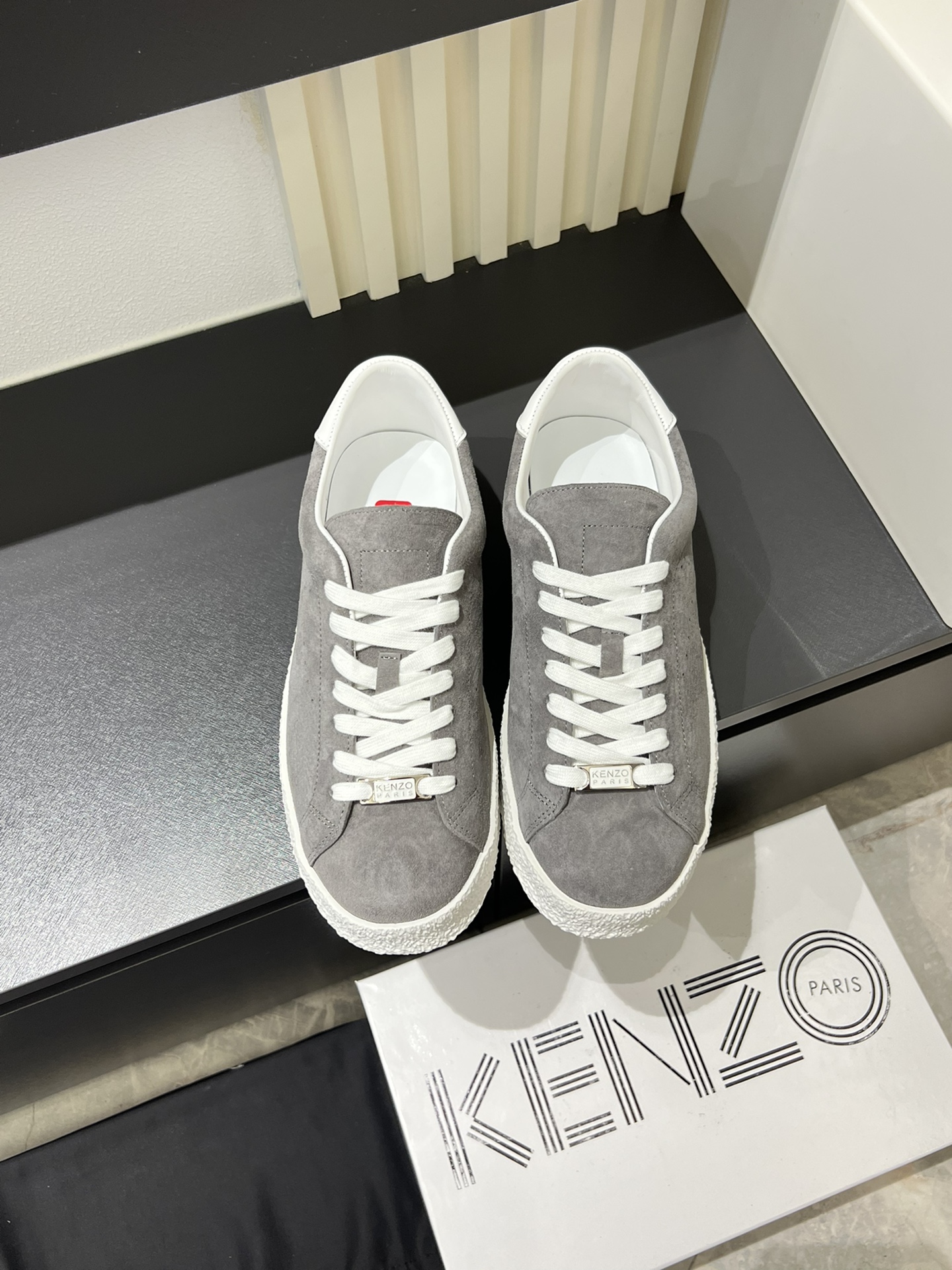 Kenzo Paris Suede Sneakers Gray
