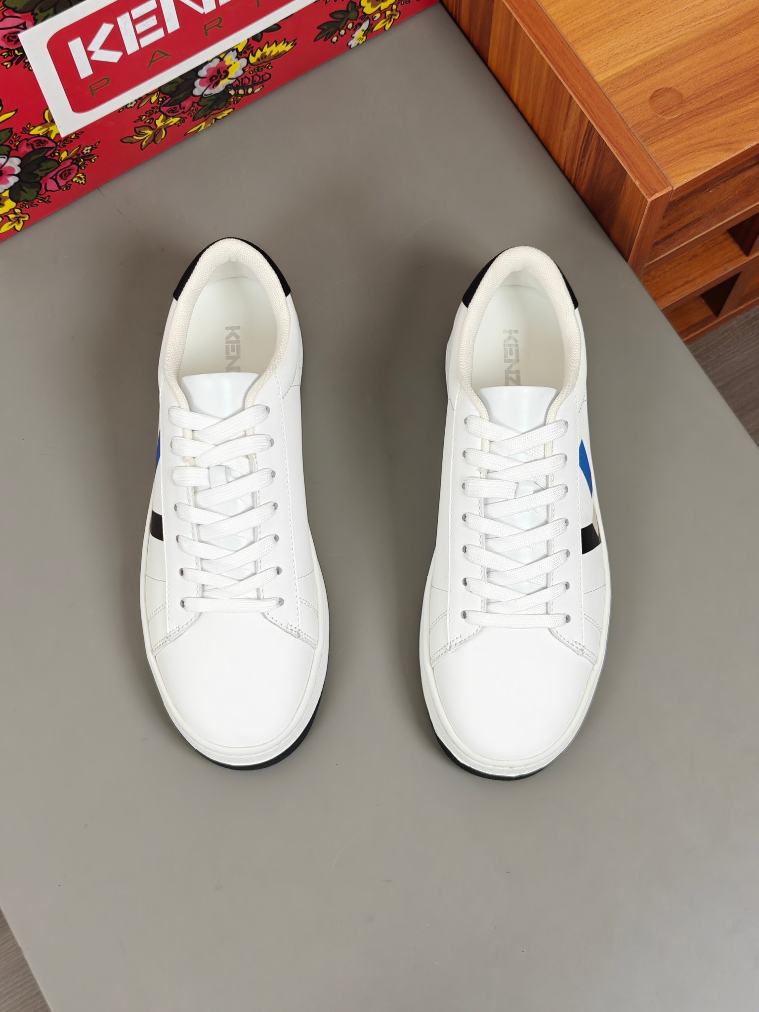 Kenzo Leather Casual Sneakers Multicolor
