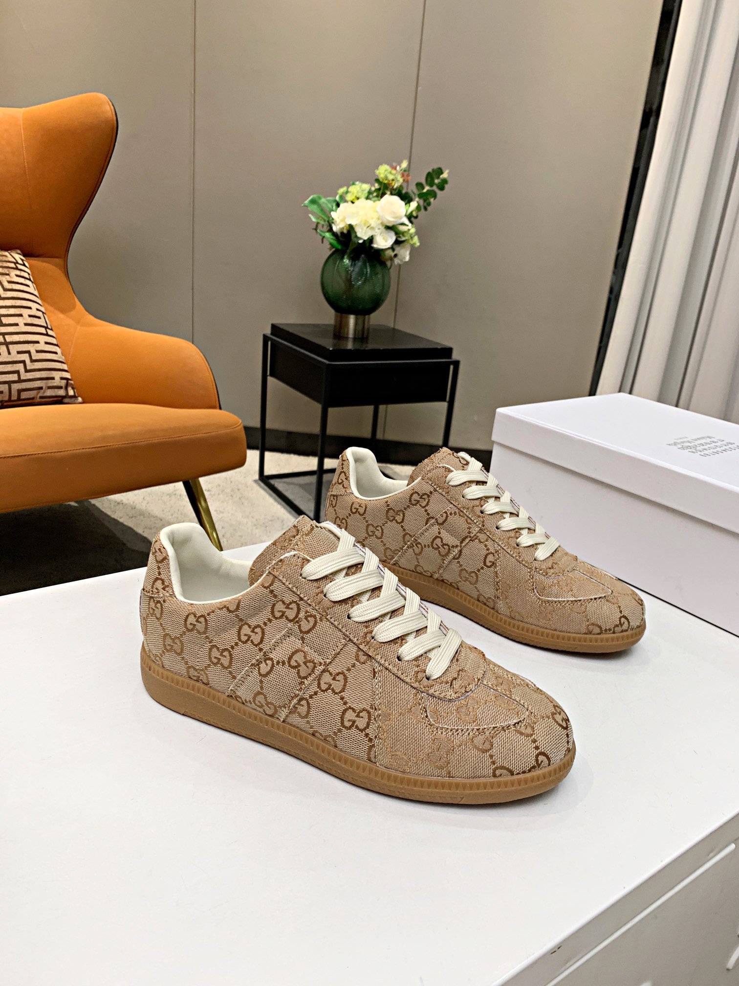 Maison Margiela MM6 German Trainer Sneaker Khaki