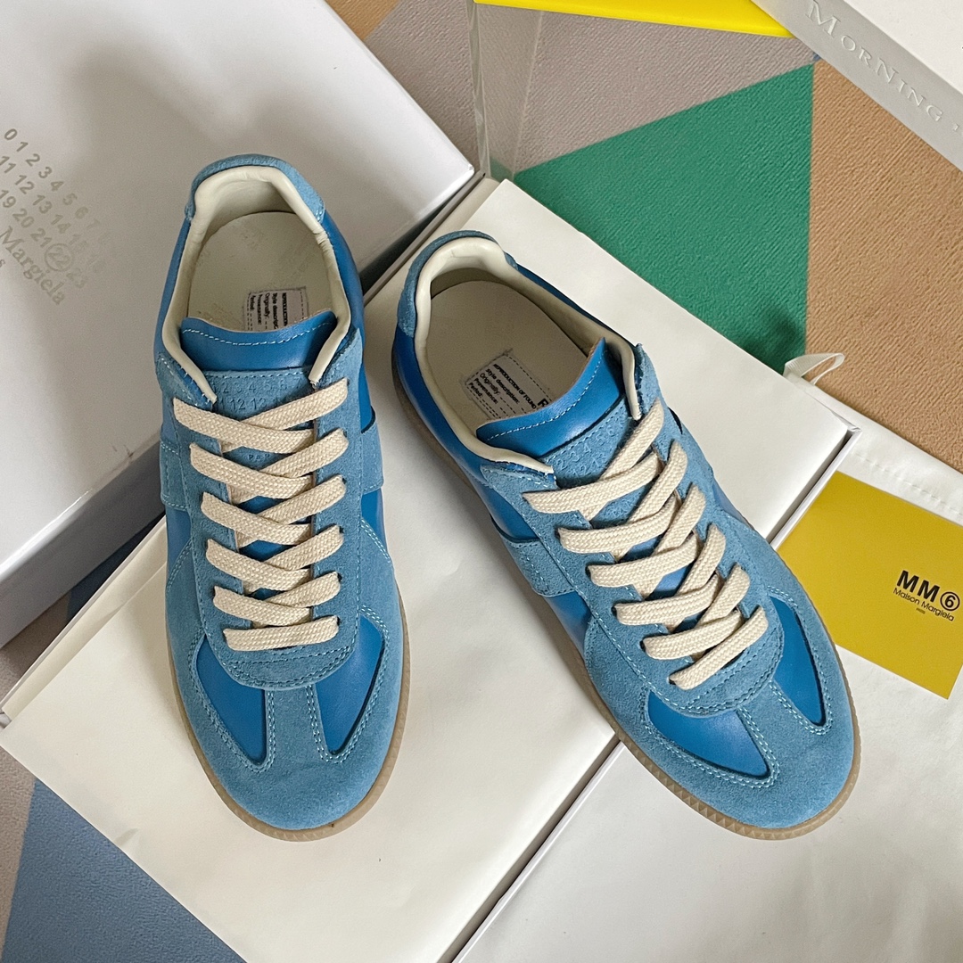 Maison Margiela MM6 German Trainer Sneakers Blue