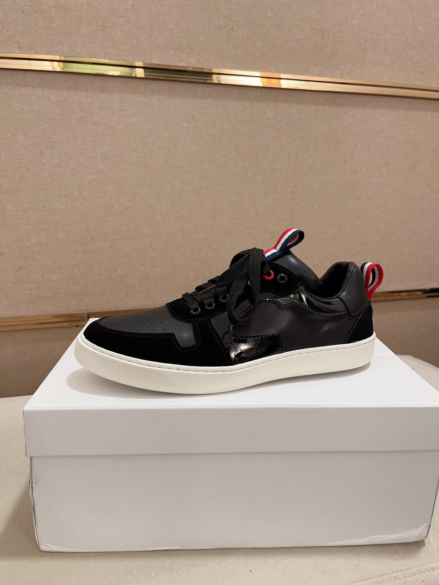 Moncler Lunarove Lace-Up Sneakers Black