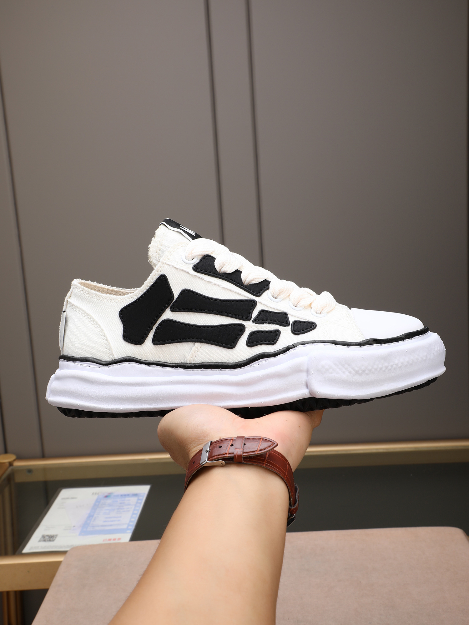 AMIRI x Maison Mihara Bones Sneakers White/Black