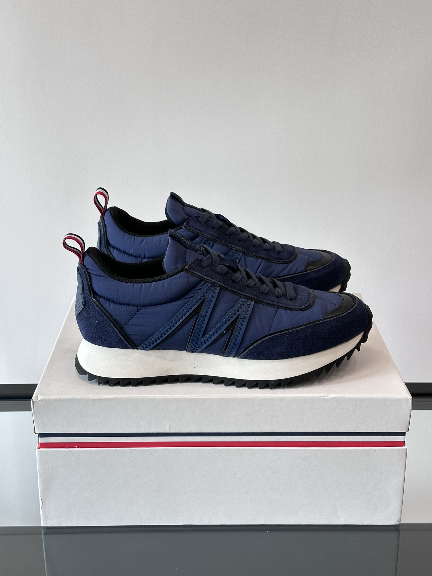 Moncler Pacey Platform Sneakers Navy