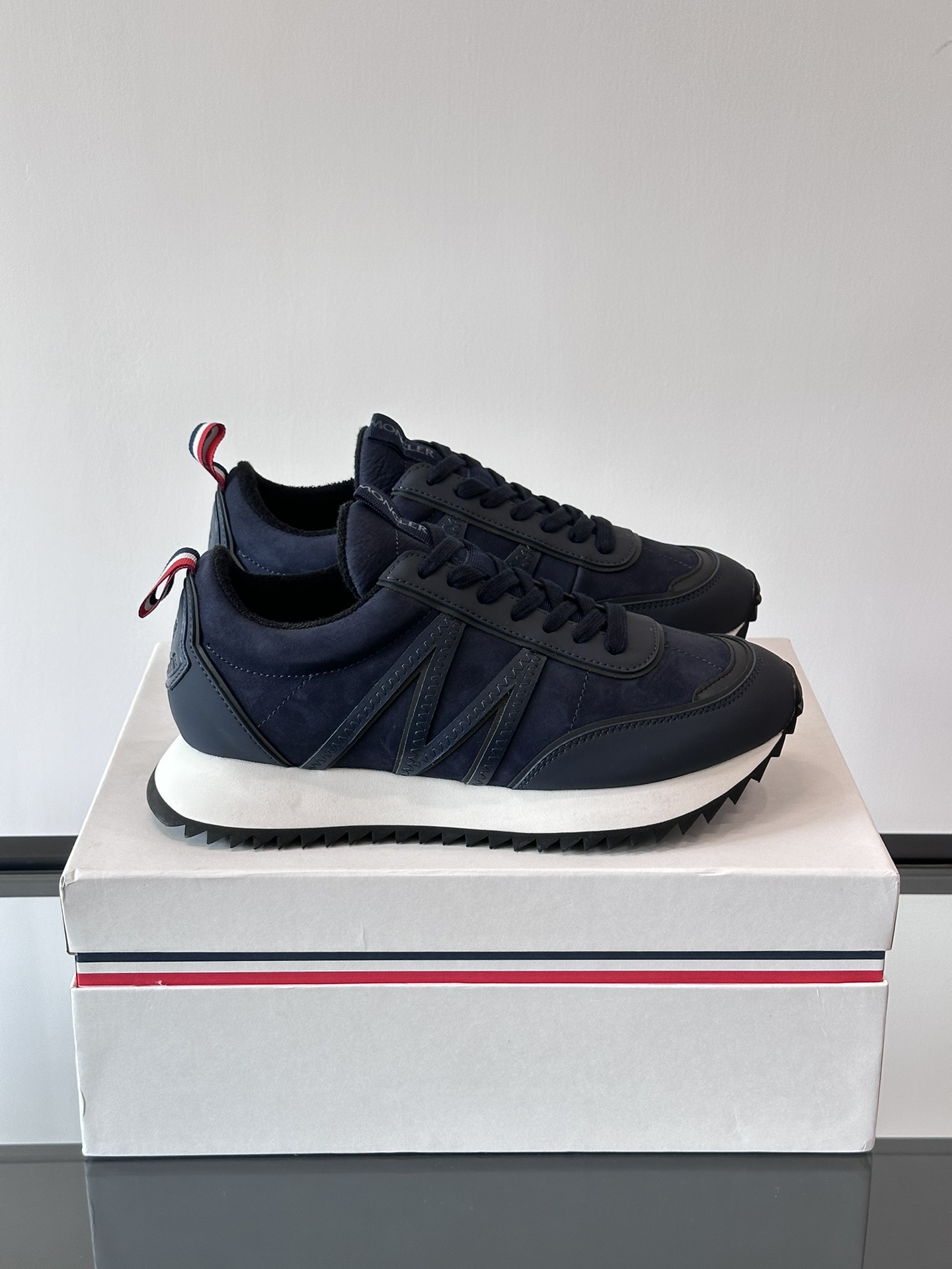 Moncler Pacey Platform Sneakers Navy