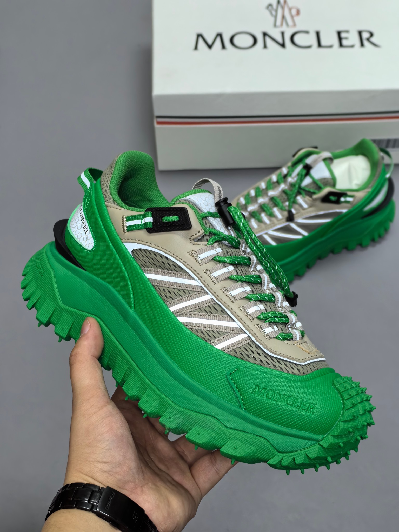 Moncler Trailgrip GTX Hiking Sneakers Green