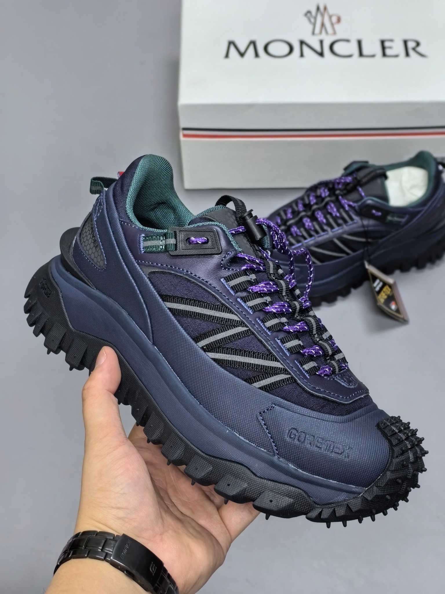 Moncler Trailgrip GTX Shoes Navy