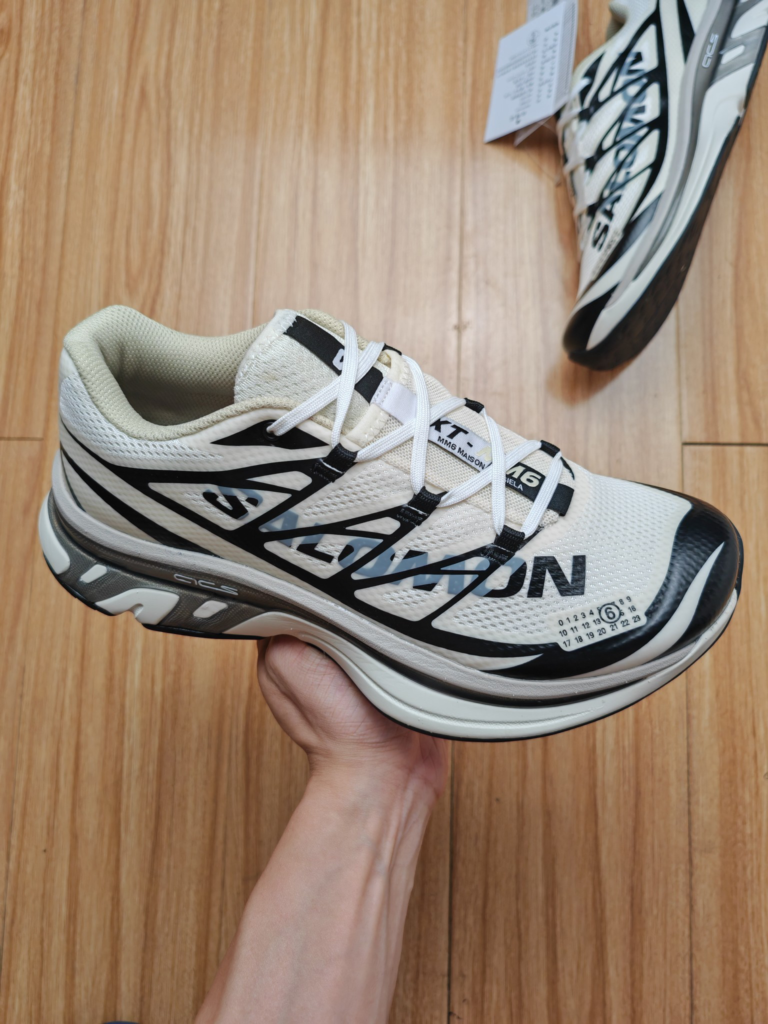 Maison Margiela MM6 x Salomon XT-6 Sneakers Off-White/Black
