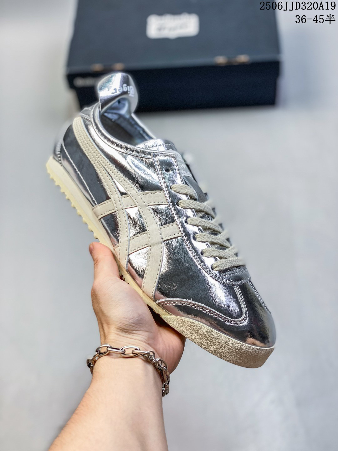 Onitsuka Tiger Leather Sneakers Silver