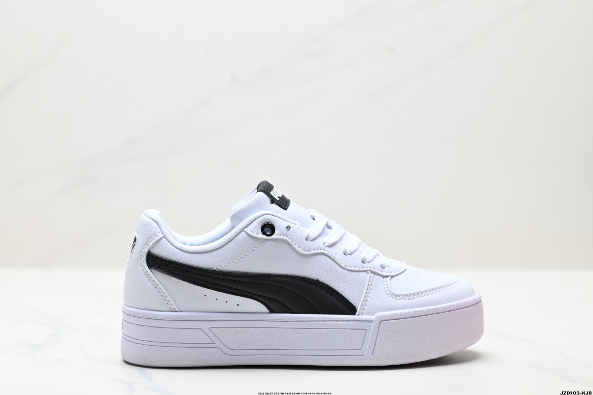 Puma Skye Leather Platform Sneakers White/Black