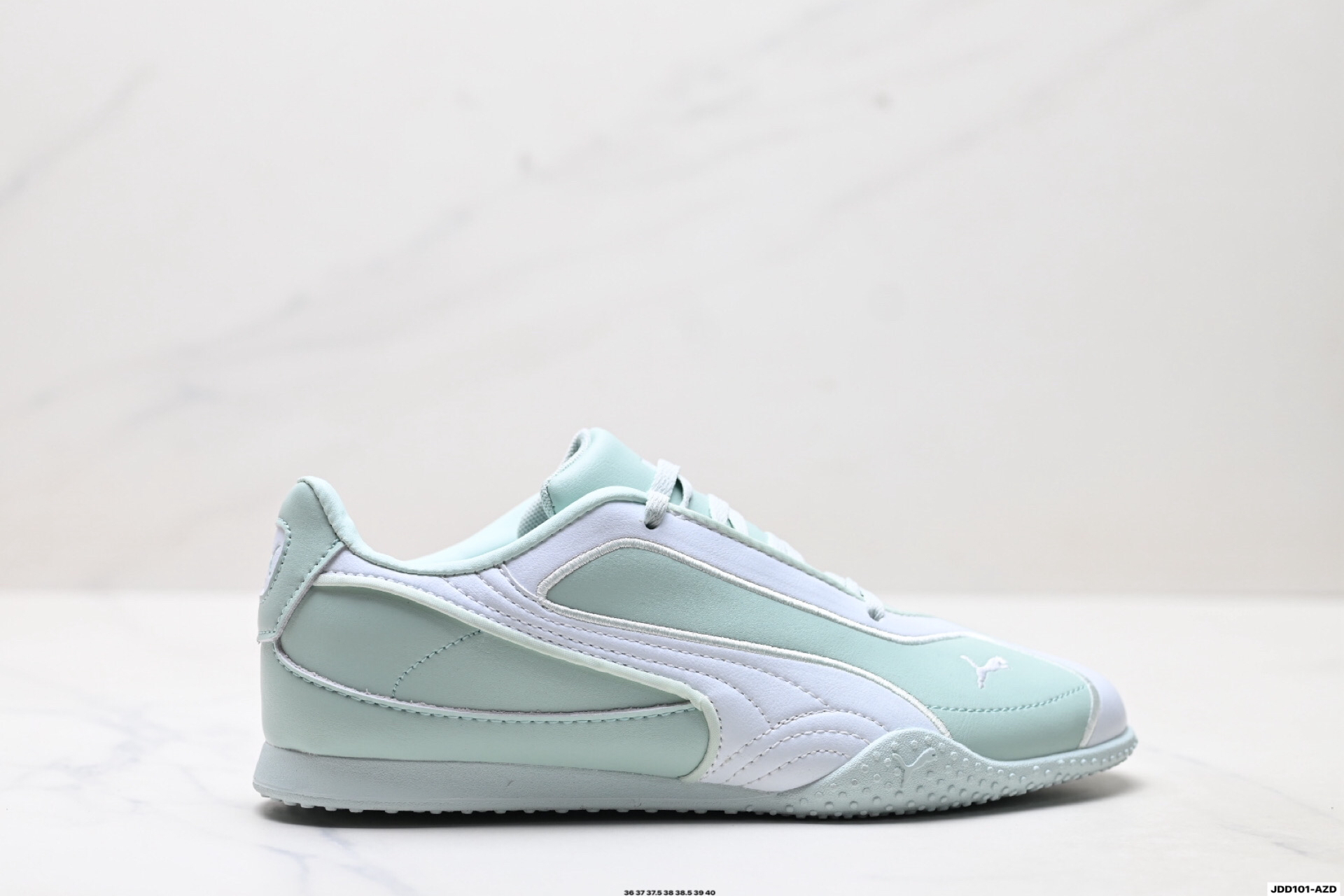 PUMA Bella V2 Leather Low-Top Trainers Mint Green