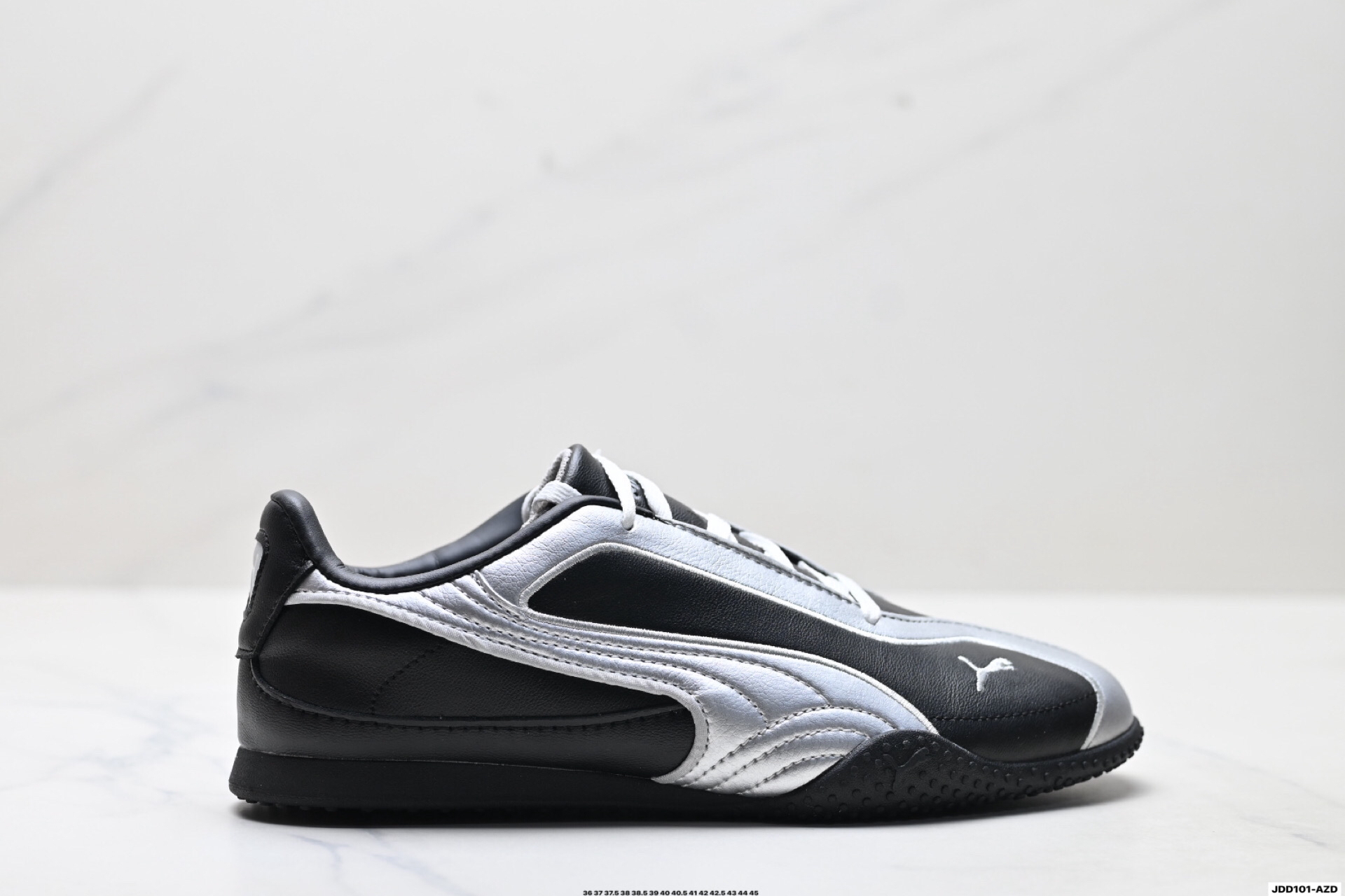 PUMA Bella V2 Leather Low-Top Trainers Black/Silver