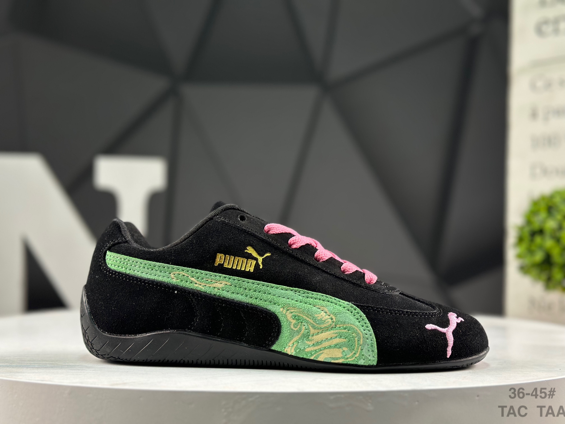 Puma Speed OG Casual Sneakers Black/Green/Pink