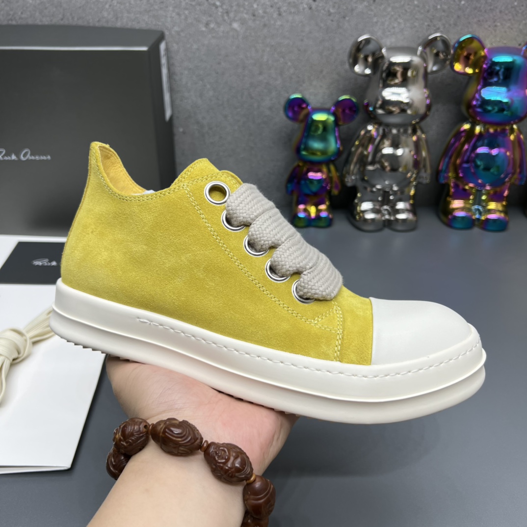 Rick Owens Low Sneakers Yellow