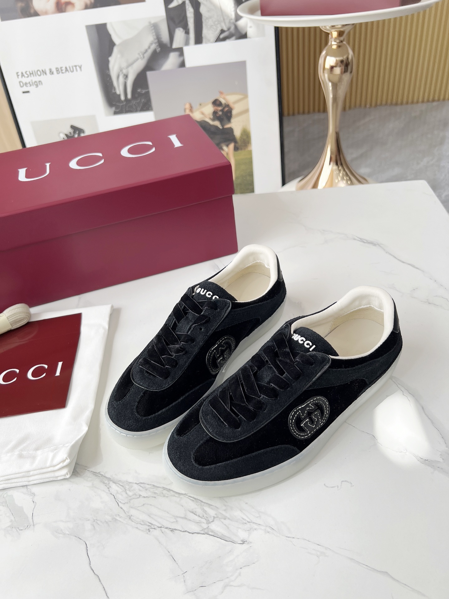 Gucci GG Logo Trainer Sneakers Black