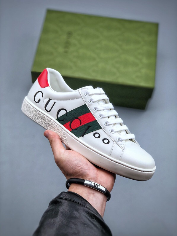 Gucci Ace Leather Sneakers Red/Green Web White