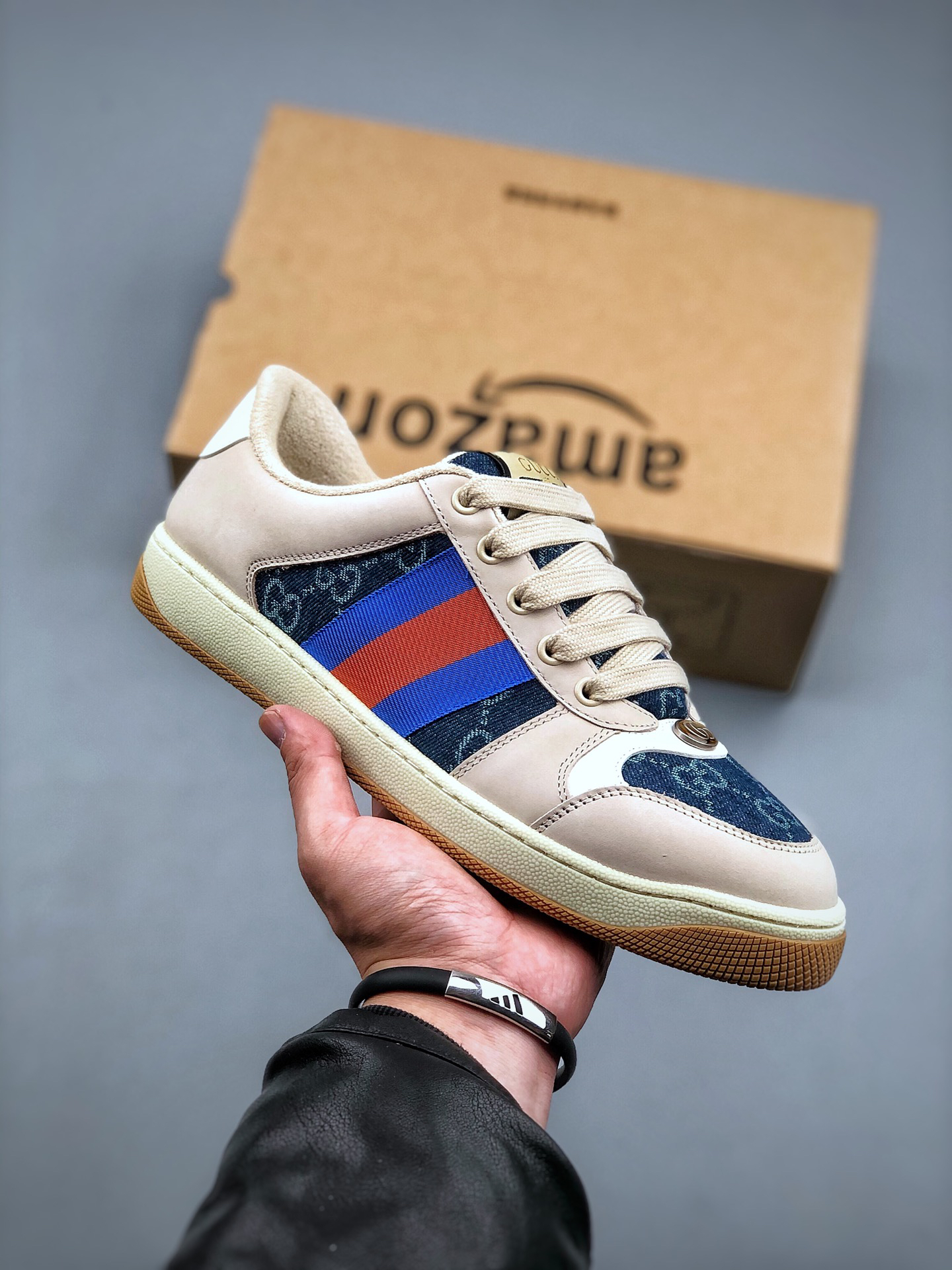 Gucci Screener Distressed Sneakers Multicolor