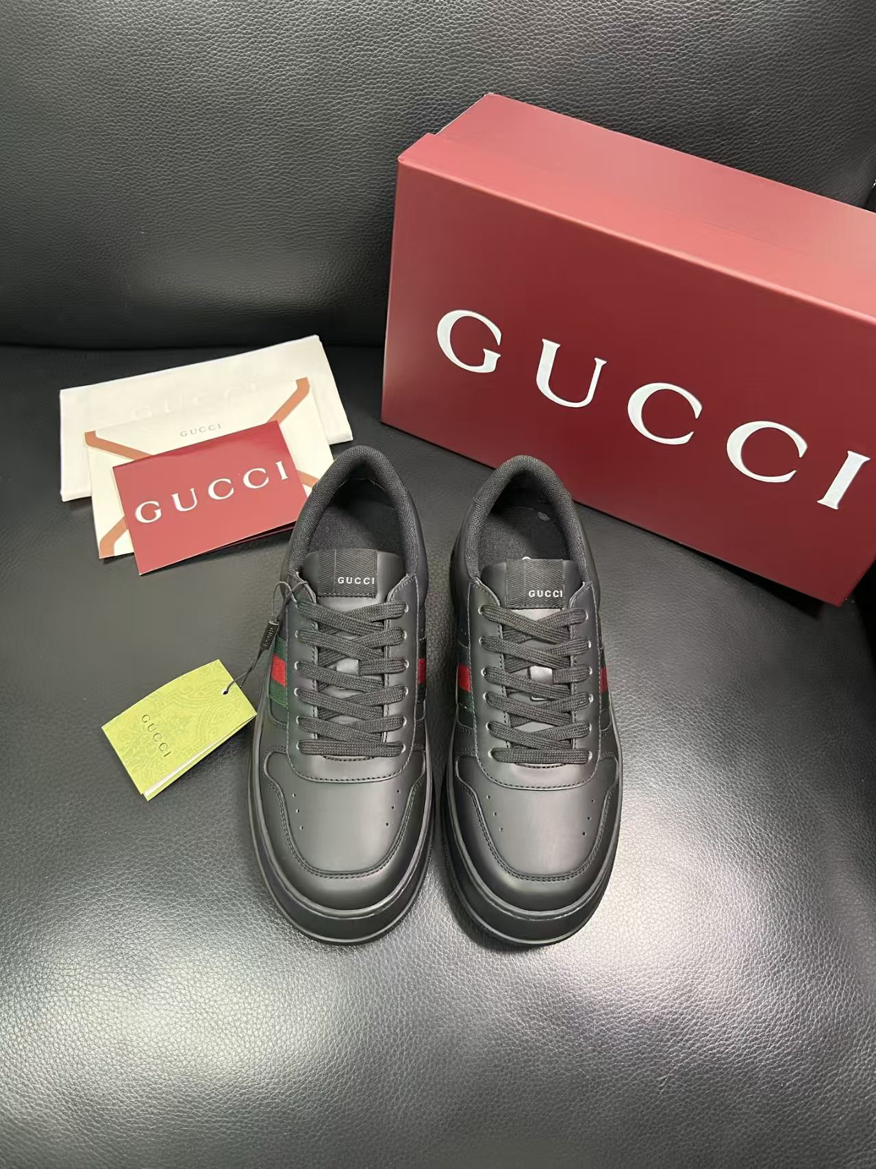 Gucci Web Stripe Sneakers Black
