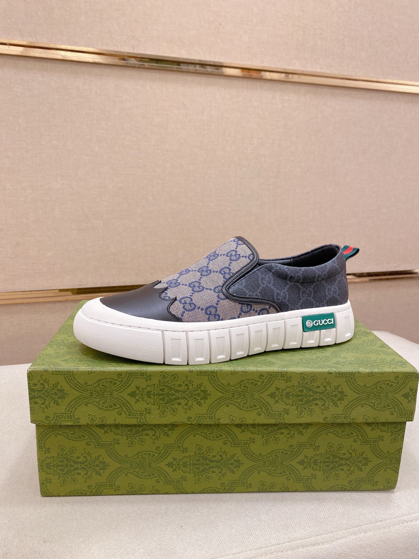 Gucci GG Canvas Slip-On Sneakers Grey