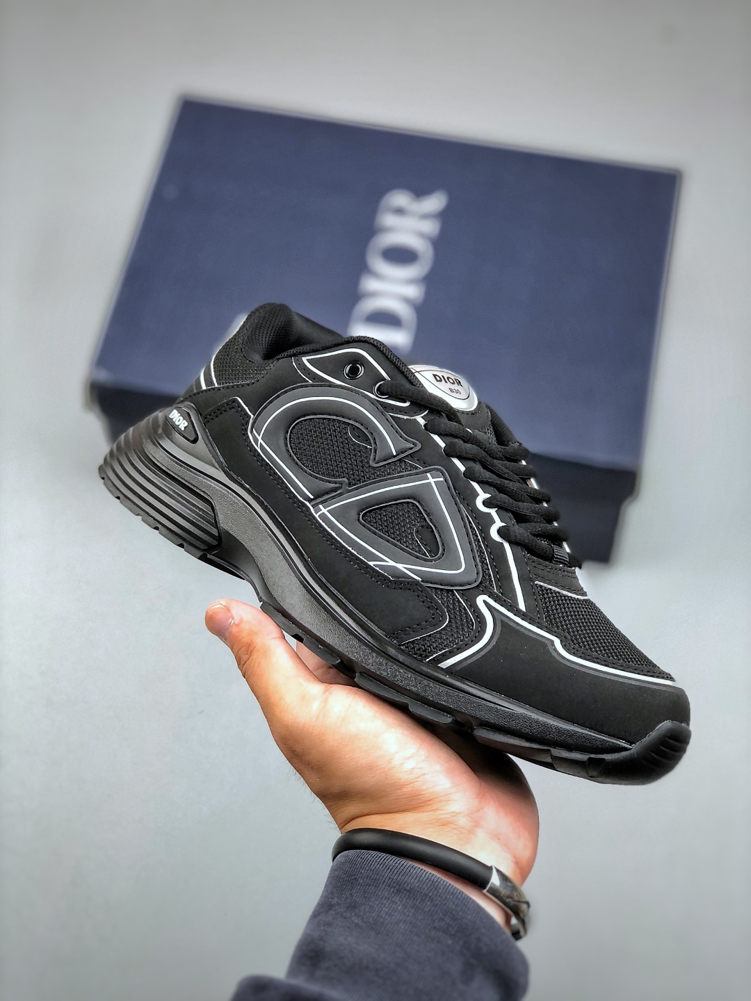Dior B30 Chunky Runner Sneakers Black