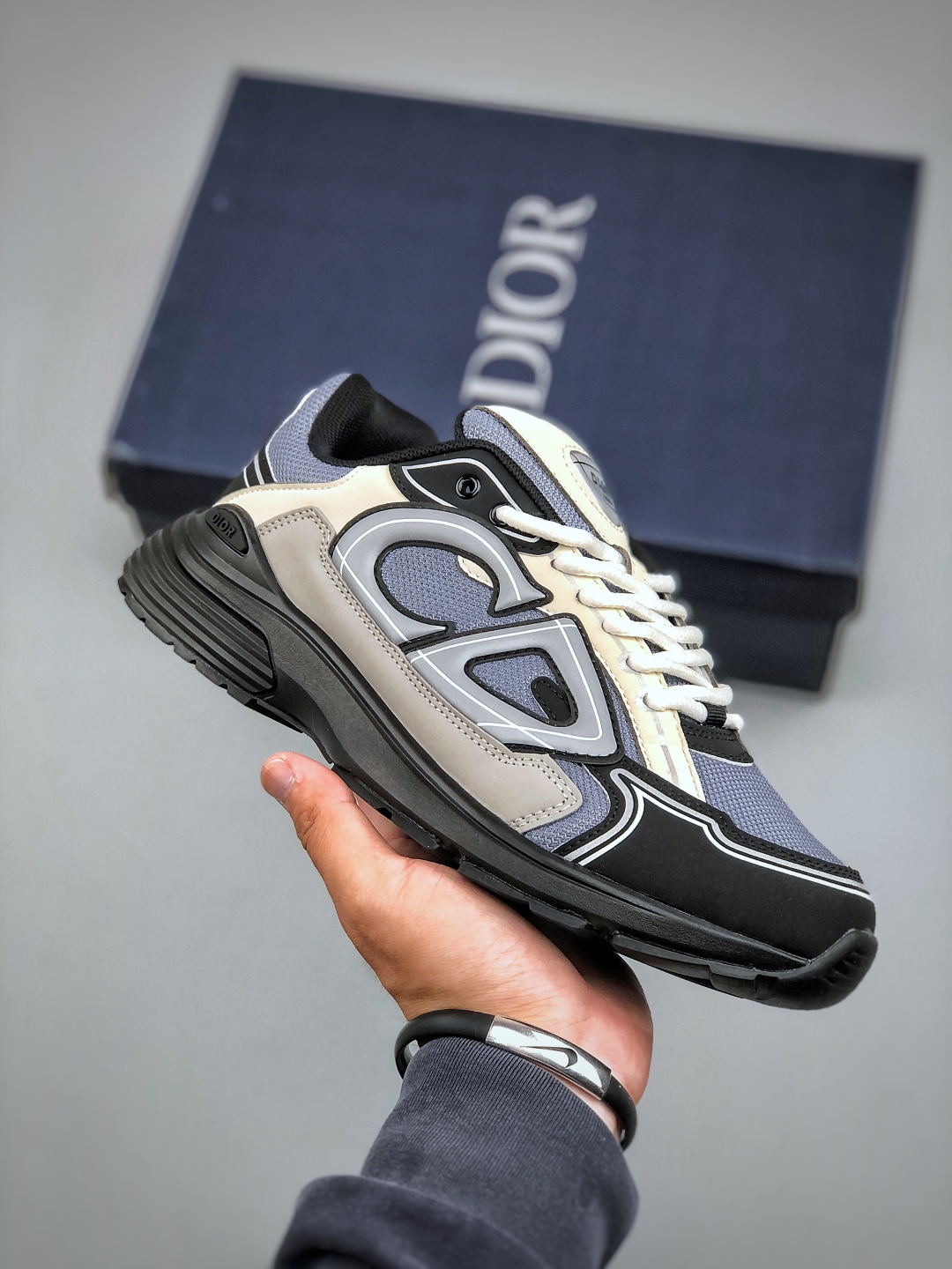 Dior B30 Chunky Sneakers Grey/Black/White