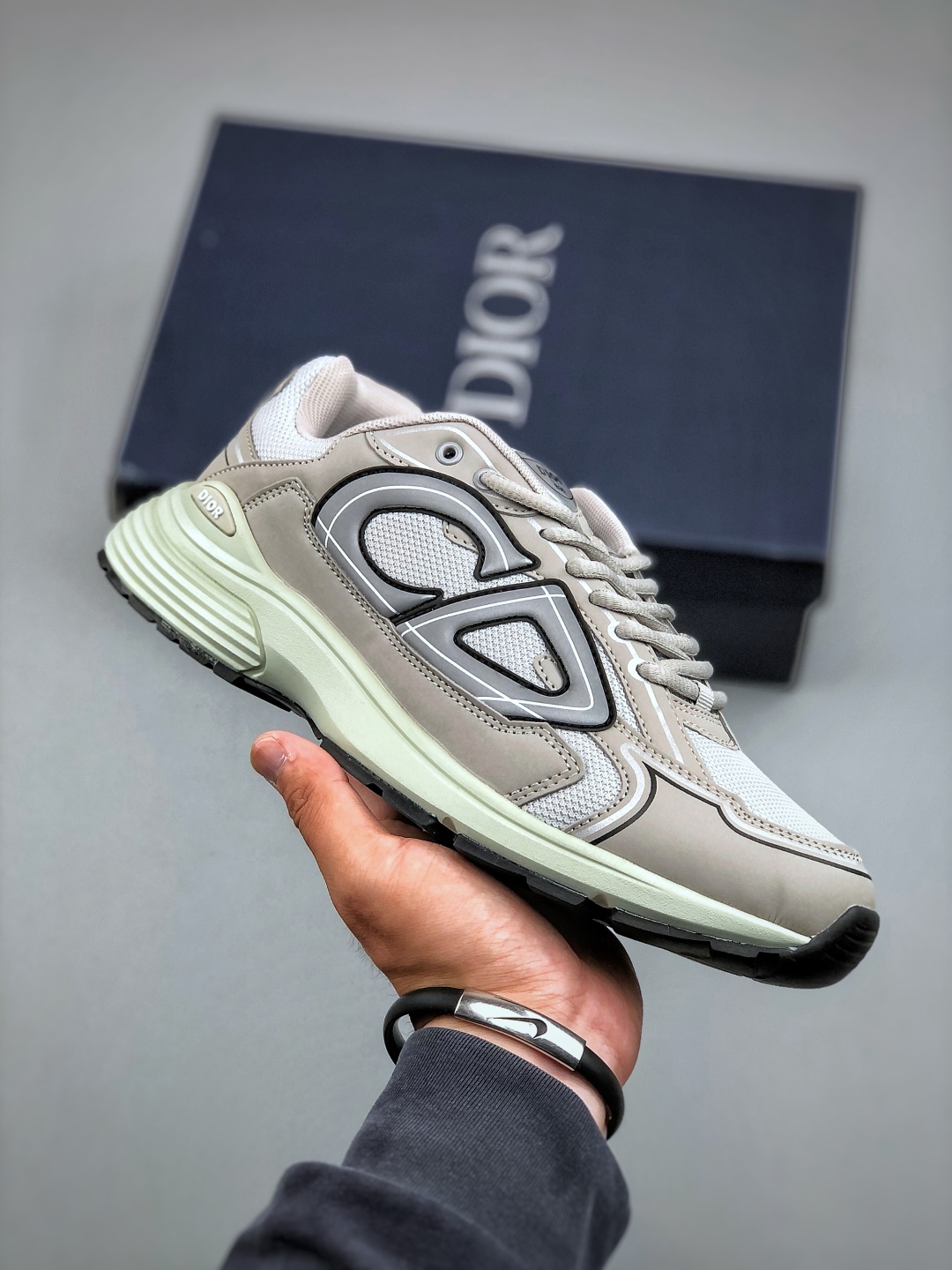 Dior B30 Chunky Running Sneakers Grey