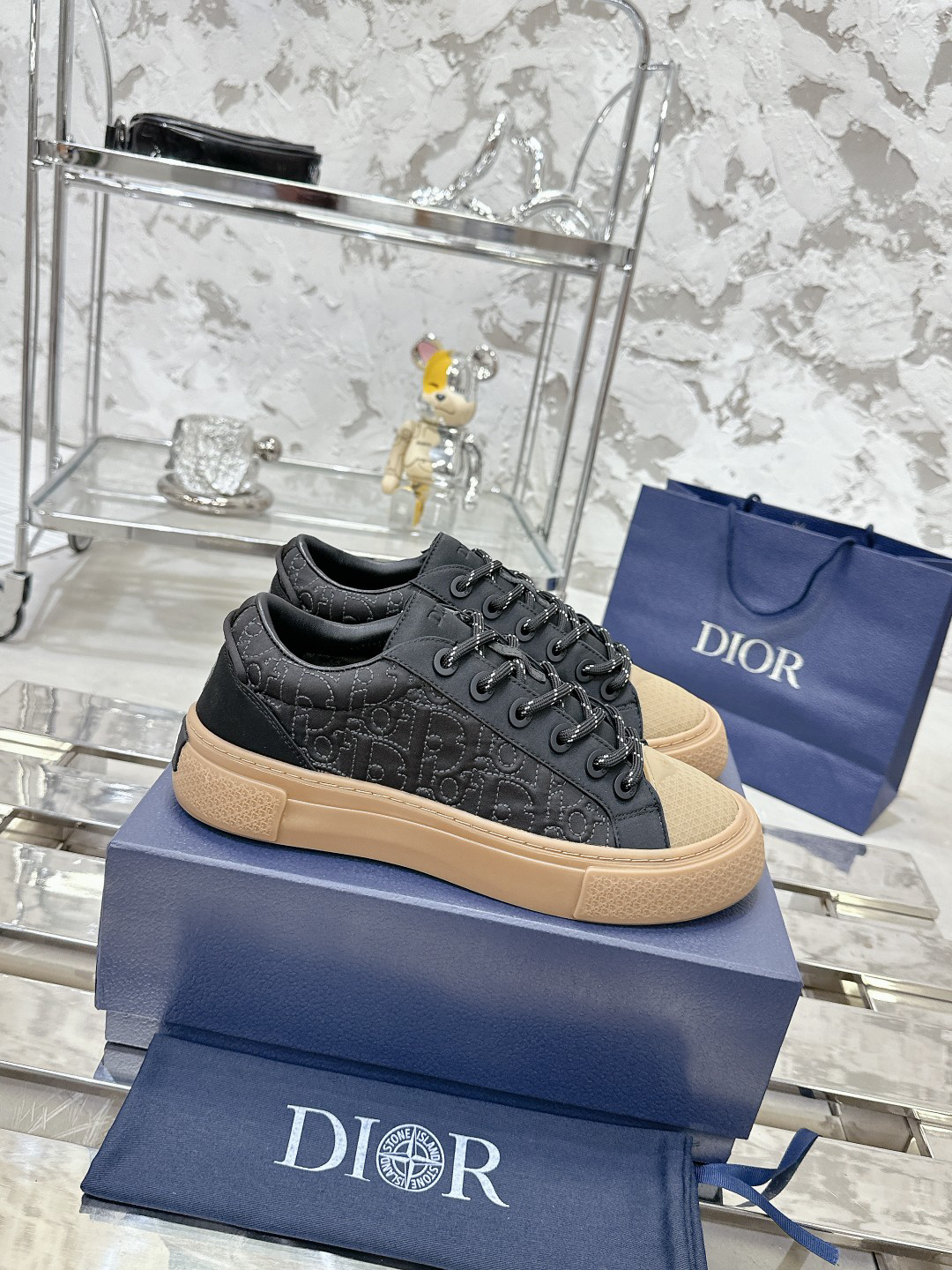 Dior x Stone Island B33 Sneakers Black/Tan