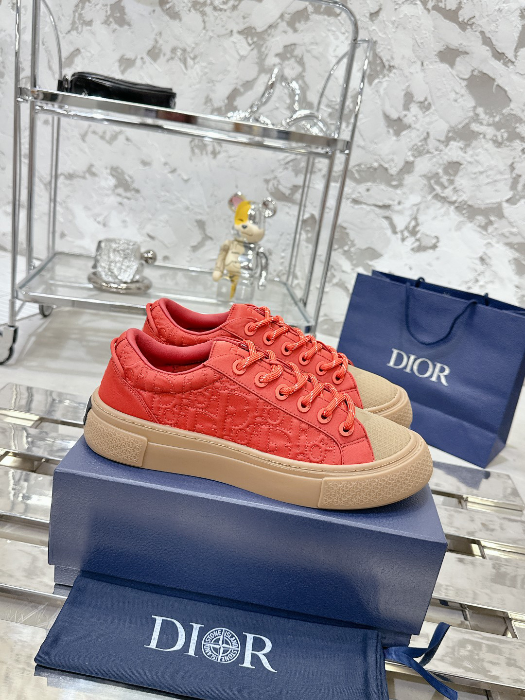 Dior x Stone Island B33 Sneakers Red