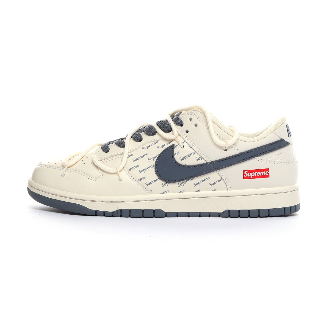 Nike SB Dunk Low x Supreme Low-Top Sneakers Cream/Blue