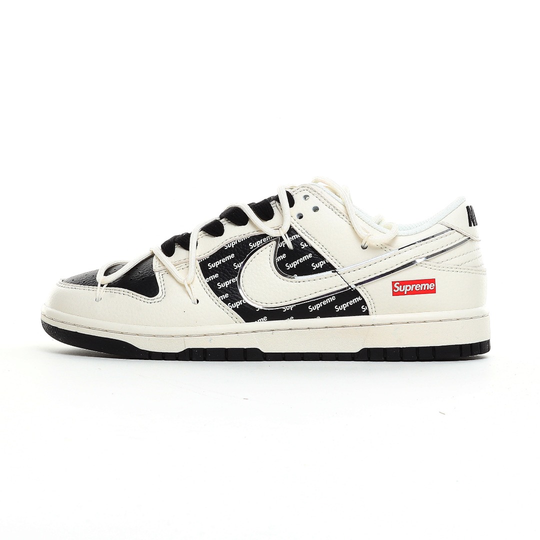 Nike SB Dunk Low Supreme Collab Sneakers Black/White