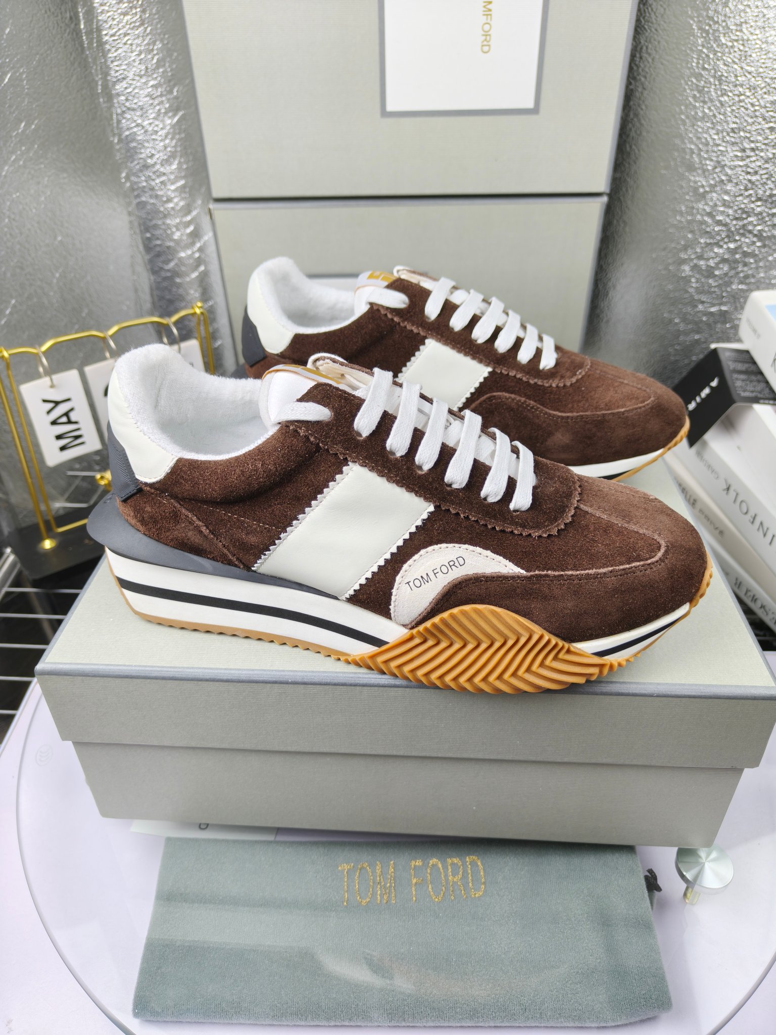 Tom Ford Vintage Suede Sneakers Brown