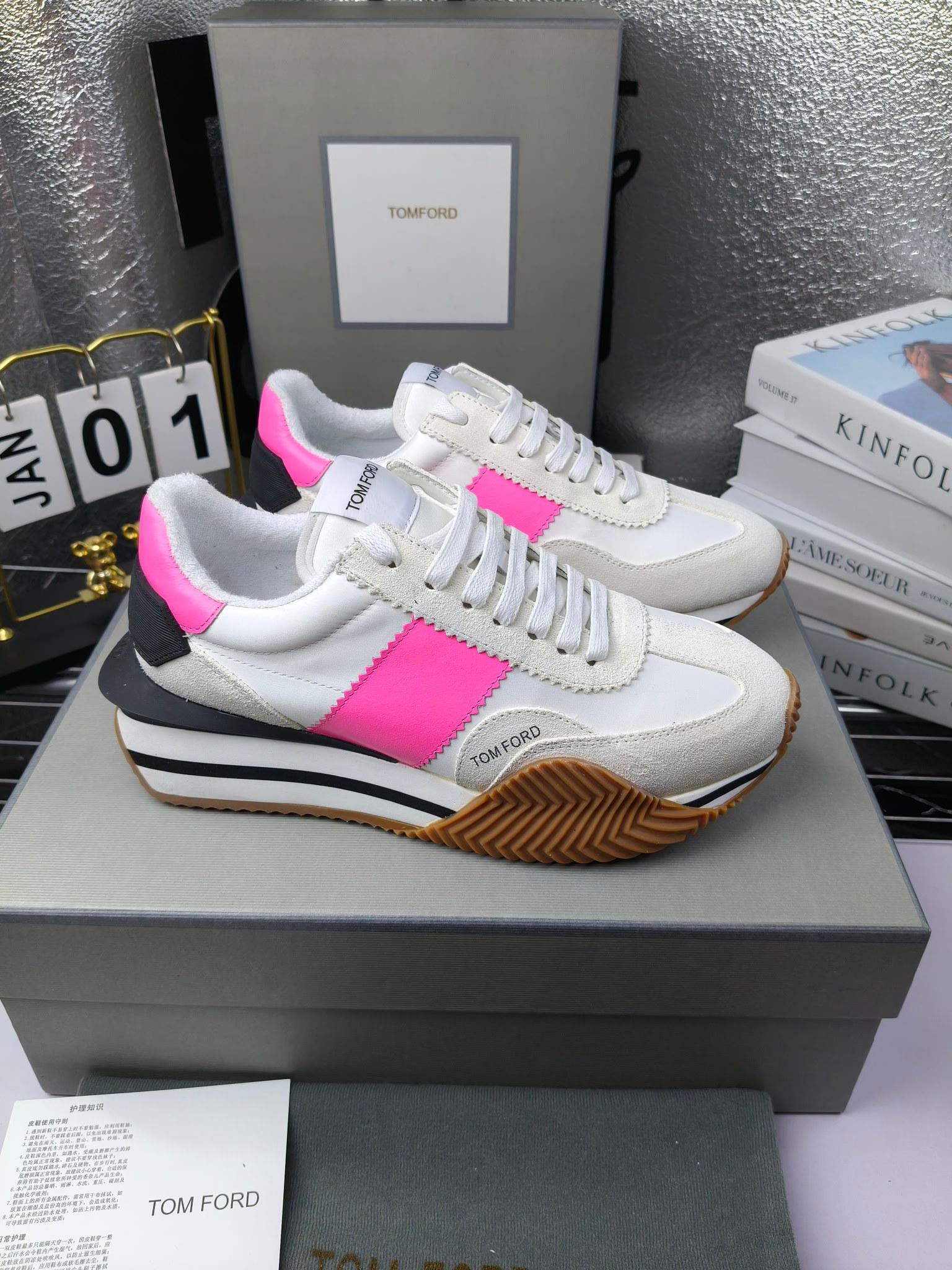 Tom Ford Retro Platform Sneakers Pink