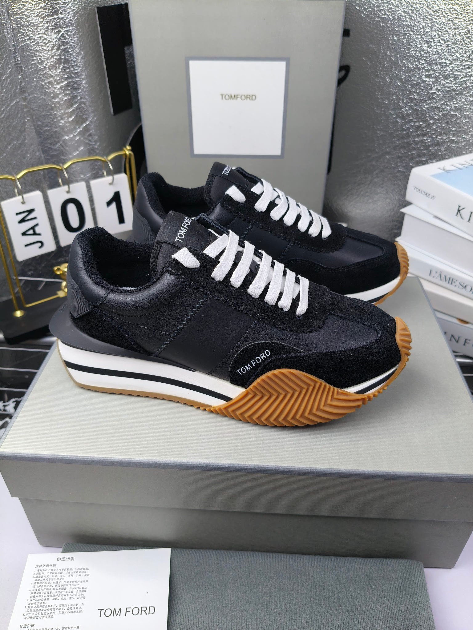 Tom Ford Retro Lift Sneakers Black