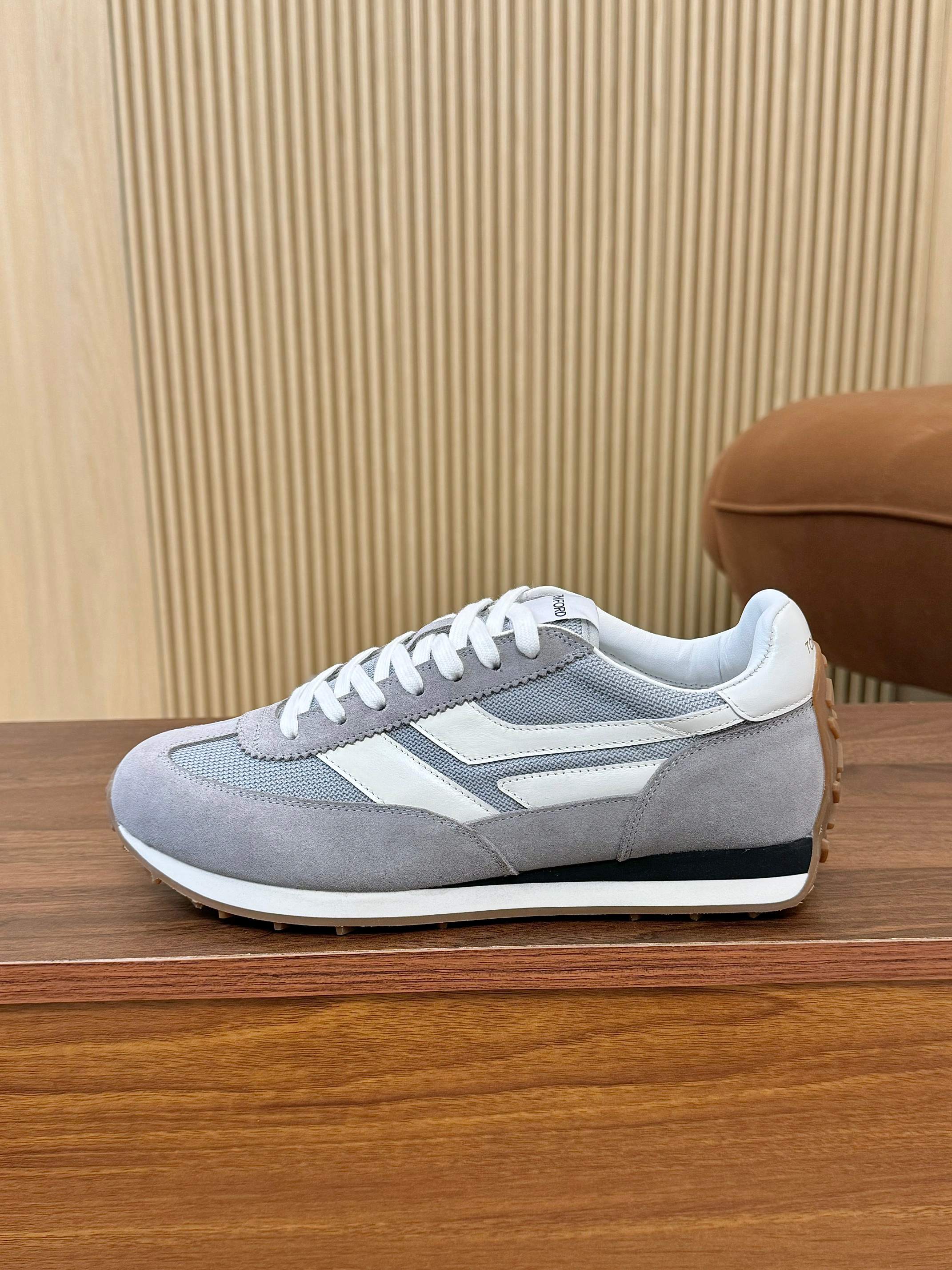Tom Ford Low-Top Retro Sneakers Grey